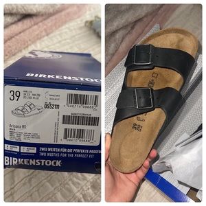 Black Birkenstocks, size 39